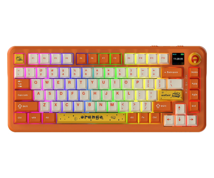 Klawiatura Ajazz AK820 MAX Avocado Switch Orange White RGB z ekranem